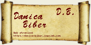 Danica Biber vizit kartica